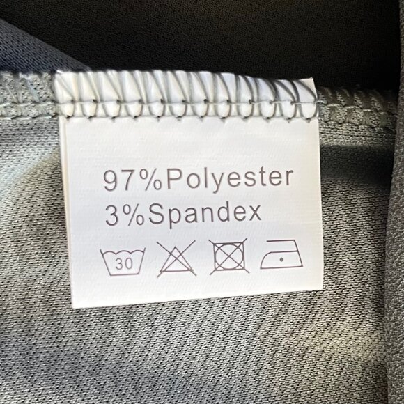 Acevog Womens Chiffon Blouse Green Long Sleeves Back Zip Lined XXXXL 4XL New - Picture 8 of 11